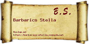 Barbarics Stella névjegykártya